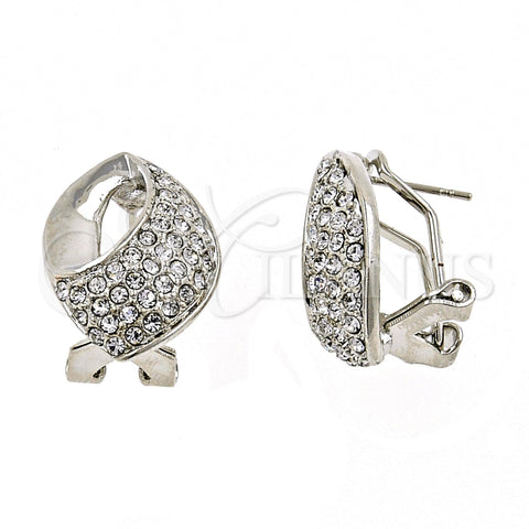 Rhodium Gold Filled Stud Earring, Twist Design, with White Crystal, Polished, Rhodium Finish, 02.59.0074.1 *PROMO*