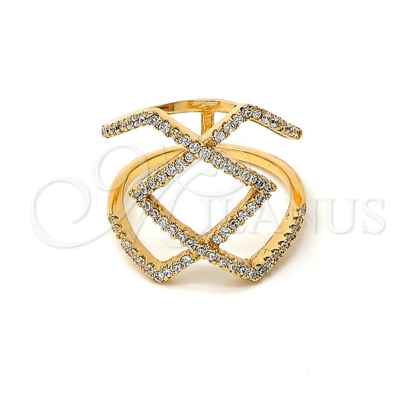 Gold Filled Ring — Multi Stone Ring with White Cubic Zirconia Polished — main product view — SKU 100626 | Oro Laminado anillo — Multi Stone Ring with blanco Cubic Zirconia pulido — SKU 100626