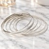 White Gold Filled Semanario Bangle, Polished, Rhodium Finish, 5.232.002.1.05 (02 MM Thickness, Size 5 (2.50 Diameter))