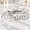 White Gold Filled Semanario Bangle, Polished, Rhodium Finish, 5.232.002.1.06 (02 MM Thickness, Size 6 (2.75 Diameter))