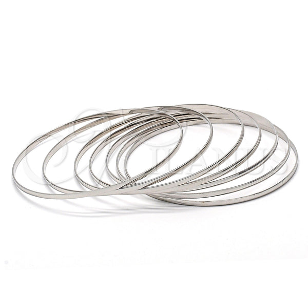 White Gold Filled Jewelry — Semanario Bangle Polished 5. 02 MM Thickness Size — main product view — SKU 100779 | Oro Laminado Blanco joyería — Semanario Bangle pulido 5. 02 MM Thickness Size — SKU 100779