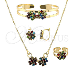 Gold Filled Ring — Necklace Bracelet Earring and Ring Flower Design with — main product view — SKU 100822 | Oro Laminado anillo — Necklace Bracelet Earring and Ring flor diseño with — SKU 100822