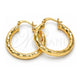 Oro Laminado Medium Hoop, Gold Filled Style Hollow Design, Diamond Cutting Finish, Golden Finish, 5.139.028.30
