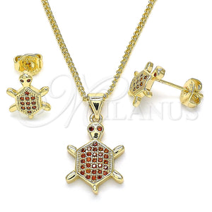 Gold Filled Ring — Earring and Pendant Adult Set Turtle Design with — main product view — SKU 101298 | Oro Laminado anillo — Earring and Pendant Adult Set Turtle diseño with — SKU 101298