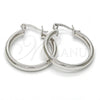 Rhodium Gold Filled Small Hoop, Hollow Design, Polished, Rhodium Finish, 5.134.026.1.20