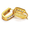 Oro Laminado Small Hoop, Gold Filled Style with White Cubic Zirconia, Polished, Golden Finish, 02.196.0018.15