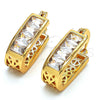 Oro Laminado Small Hoop, Gold Filled Style with White Cubic Zirconia, Polished, Golden Finish, 02.196.0018.15
