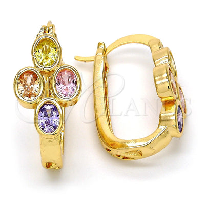 Gold-Filled Flower Hoop Earrings 02.196.0019.15 — main product image — SKU 101353 | Argollas de Oro Laminado 02.196.0019.15 — imagen principal del producto — SKU 101353