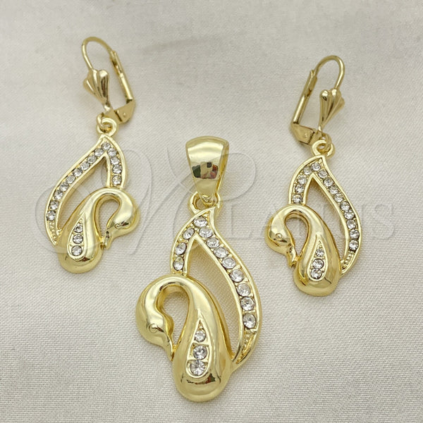 Gold Filled Ring — Earring and Pendant Adult Set Swan Design with — alternate product view — SKU 101651 | Oro Laminado anillo — Earring and Pendant Adult Set Swan diseño with — SKU 101651