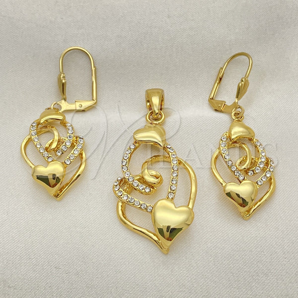 Gold Filled Ring — Earring and Pendant Adult Set Heart Design with — alternate product view — SKU 101653 | Oro Laminado anillo — Earring and Pendant Adult Set corazón diseño with — SKU 101653