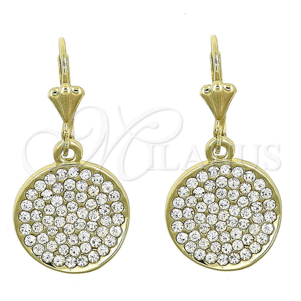 Gold Filled Ring — Dangle Earring with White Crystal Polished 02.59. — main product view — SKU 101740 | Oro Laminado anillo — Dangle Earring with cristal blanco pulido 02.59. — SKU 101740