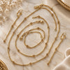 Oro Laminado Necklace, Bracelet, Anklet and Earring, Gold Filled Style Polished, Golden Finish, 04.63.1191