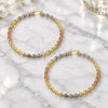 Gold Plated Extra Large Hoop, Twist Design, Polished, Tricolor, 02.70.0017.65