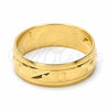 Oro Laminado Wedding Ring, Gold Filled Style Diamond Cutting Finish, Golden Finish, 5.164.035.10 (Size 10)