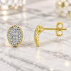 Oro Laminado Stud Earring, Gold Filled Style Polished, Two Tone, 02.55.0019 *PROMO*