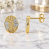 Oro Laminado Stud Earring, Gold Filled Style Polished, Two Tone, 02.55.0020 *PROMO*