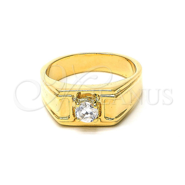 Gold Filled Ring — Mens Ring with White Cubic Zirconia Polished 5. — main product view — SKU 102032 | Oro Laminado anillo — Mens Ring with blanco Cubic Zirconia pulido 5. — SKU 102032