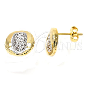 Gold Filled Ring — Stud Earring Polished Two Tone 02.55. *PROMO* — main product view — SKU 102036 | Oro Laminado anillo — Stud Earring pulido Two Tone 02.55. *PROMO* — SKU 102036