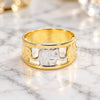 Oro Laminado Baby Ring, Gold Filled Style Elephant Design, Polished, Two Tone, 01.21.0040.03 (Size 3)