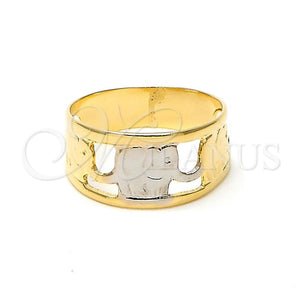 Gold Filled Ring — Baby Ring Elephant Design Polished Two Tone 01.21. — main product view — SKU 102166 | Oro Laminado anillo — Baby Ring Elephant diseño pulido Two Tone 01.21. — SKU 102166