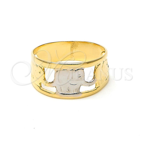 Gold Filled Ring — Baby Ring Elephant Design Polished Two Tone 01.21. — main product view — SKU 102167 | Oro Laminado anillo — Baby Ring Elephant diseño pulido Two Tone 01.21. — SKU 102167