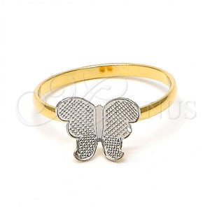 Gold Filled Ring — Baby Ring Butterfly Design Polished Two Tone 01.21. — main product view — SKU 102238 | Oro Laminado anillo — Baby Ring Butterfly diseño pulido Two Tone 01.21. — SKU 102238