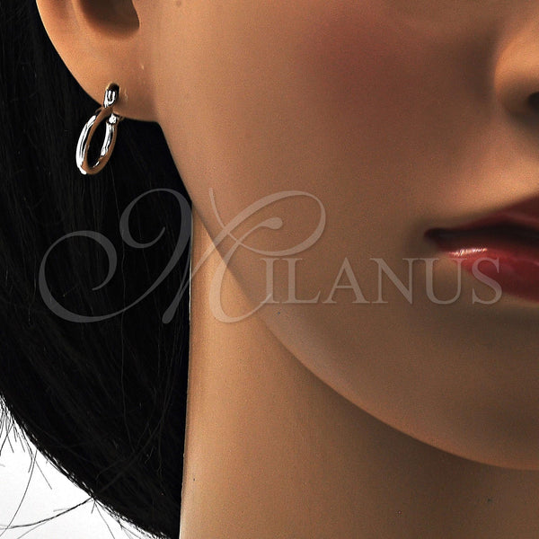 White Gold Filled Hoop Earrings — Children Hoop Polished 5. — alternate product view — SKU 102333 | Oro Laminado Blanco aretes de aro — Children Hoop pulido 5. — SKU 102333