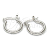Rhodium Gold Filled Children Hoop, Polished, Rhodium Finish, 5.134.014.1.10
