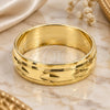 Oro Laminado Wedding Ring, Gold Filled Style Diamond Cutting Finish, Golden Finish, 5.164.033.07 (Size 7)