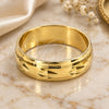 Oro Laminado Wedding Ring, Gold Filled Style Diamond Cutting Finish, Golden Finish, 5.164.033.11 (Size 11)