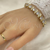 Oro Laminado Tennis Bracelet, Gold Filled Style with White Cubic Zirconia, Polished, Golden Finish, 03.206.0007.07 (11 MM Thickness, 7 Inches Length)