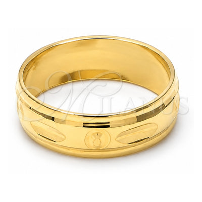 Oro Laminado Wedding Ring, Gold Filled Style Diamond Cutting Finish, Golden Finish, 5.164.032.09 (Size 9)