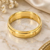 Oro Laminado Wedding Ring, Gold Filled Style Diamond Cutting Finish, Golden Finish, 5.164.032.11 (Size 11)