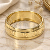 Oro Laminado Wedding Ring, Gold Filled Style Diamond Cutting Finish, Golden Finish, 5.164.034.07 (Size 7)
