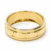 Oro Laminado Wedding Ring, Gold Filled Style Diamond Cutting Finish, Golden Finish, 5.164.034.07 (Size 7)