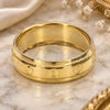 Oro Laminado Wedding Ring, Gold Filled Style Diamond Cutting Finish, Golden Finish, 5.164.034.10 (Size 10)