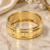 Oro Laminado Wedding Ring, Gold Filled Style Diamond Cutting Finish, Golden Finish, 5.164.034.11 (Size 11)