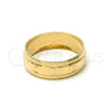 Oro Laminado Wedding Ring, Gold Filled Style Diamond Cutting Finish, Golden Finish, 5.164.034.11 (Size 11)