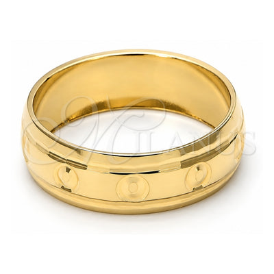 Oro Laminado Wedding Ring, Gold Filled Style Diamond Cutting Finish, Golden Finish, 5.164.034.09 (Size 9)