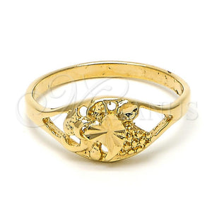 Gold Filled Ring — Elegant Ring Heart and Love Design Diamond Cutting — main product view — SKU 102672 | Oro Laminado anillo — Elegant Ring corazón and Love diseño Diamond Cutting — SKU 102672