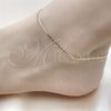 Oro Laminado Basic Anklet, Gold Filled Style Curb Design, Polished, Golden Finish, 5.222.008.10 (02 MM Thickness, 10 Inches Length)