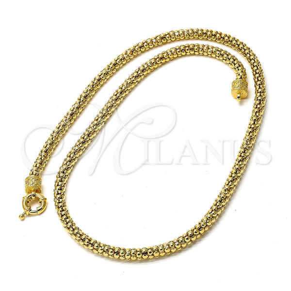 Oro Laminado Basic Necklace, Gold Filled Style Polished, Golden Finish, 5.221.001.1.24 (07 MM Thickness, 24 Inches Length)