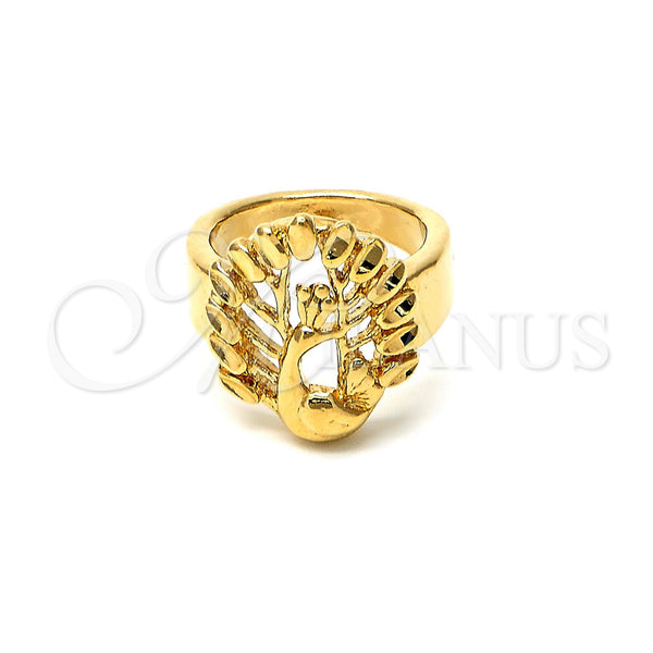 Gold Filled Ring — Elegant Ring Peacock Design Diamond Cutting 5. Size — main product view — SKU 102785 | Oro Laminado anillo — Elegant Ring Peacock diseño Diamond Cutting 5. Size — SKU 102785