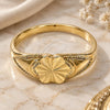 Oro Laminado Elegant Ring, Gold Filled Style Diamond Cutting Finish, Golden Finish, 5.173.032.08 (Size 8)