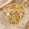 Oro Laminado Mens Ring, Gold Filled Style Guadalupe Design, Diamond Cutting Finish, Golden Finish, 5.178.008.11 (Size 11)