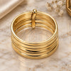 Oro Laminado Elegant Ring, Gold Filled Style Semanario Design, Diamond Cutting Finish, Golden Finish, 01.32.0039.10 (Size 10)
