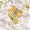 Oro Laminado Elegant Ring, Gold Filled Style Leaf Design, Diamond Cutting Finish, Tricolor, 117.013.08 (Size 8)
