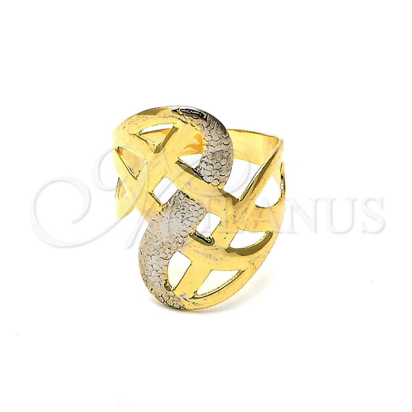 Gold Filled Ring — Elegant Ring Twist Design Polished Two Tone Size — main product view — SKU 102832 | Oro Laminado anillo — Elegant Ring Twist diseño pulido Two Tone Size — SKU 102832