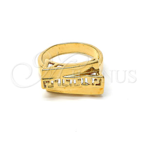 Gold Filled Ring — Elegant Ring Greek Key Design Polished 5. Size — main product view — SKU 102894 | Oro Laminado anillo — Elegant Ring Greek Key diseño pulido 5. Size — SKU 102894