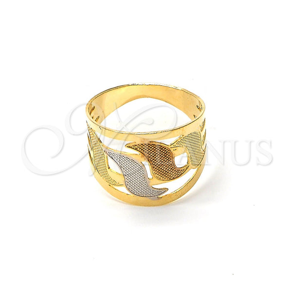 Gold Filled Ring — Elegant Ring Diamond Cutting Tricolor Size 8 — main product view — SKU 102970 | Oro Laminado anillo — Elegant Ring Diamond Cutting Tricolor Size 8 — SKU 102970